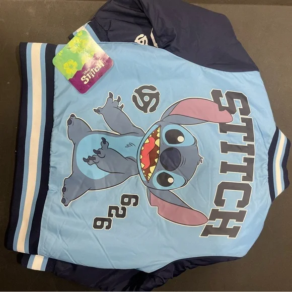 Stitch Kids Navy and Light Blue Hoodie - Picture 2 of 2